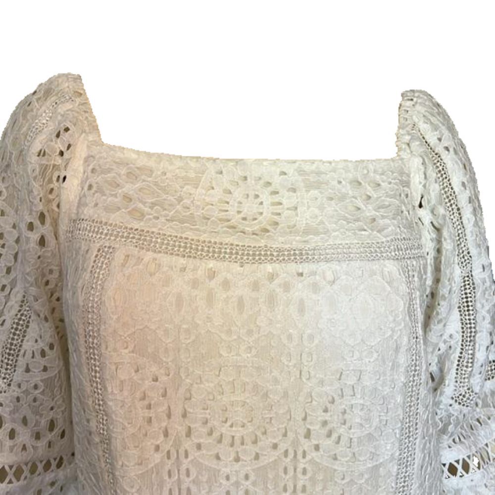 Adelyn Rae White Crocheted Fairy Boho Croquette Dress. Size Medium. - Picture 7 of 9